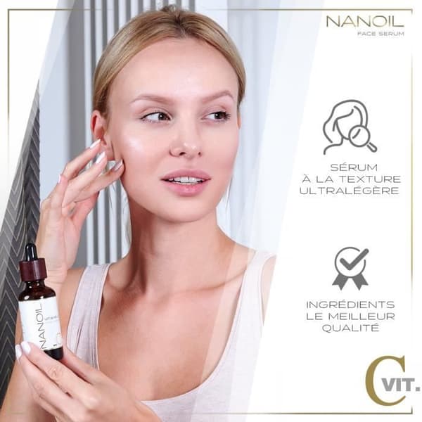 Nanoil Vit Vitamin C Ansiktsserum. C Face Serum 50ml - Ljusande, upplysande och anti-aging ansiktsserum