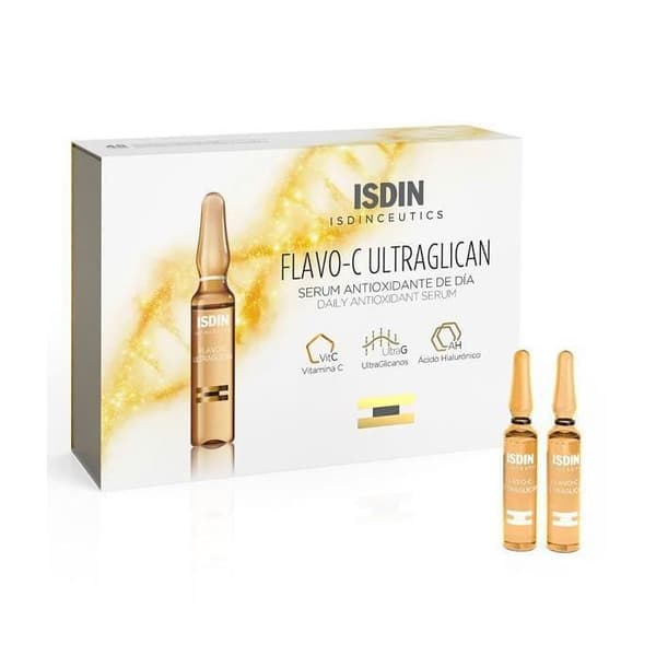 Ampuller - Isdin - Flavo-c Ultraglican - 30 x 2 ml - Antioxidantserum - Alla hudtyper