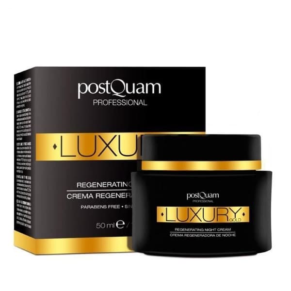 Natt regenererande kräm - POSTQUAM - Luxury Gold - 50ml - Mogna hudtyper - Utan parabener