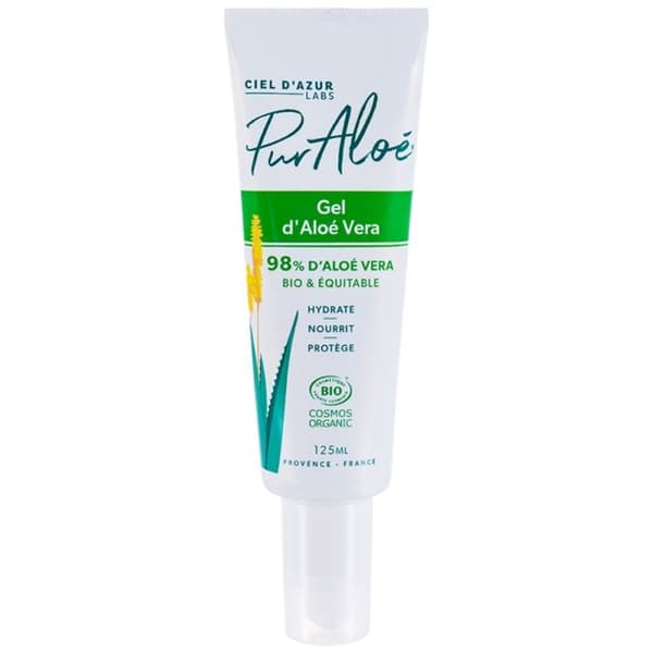 Gel av Aloe Vera - Ren Aloe - 125ml - Ekologisk - Återfuktande - Utan konserveringsmedel