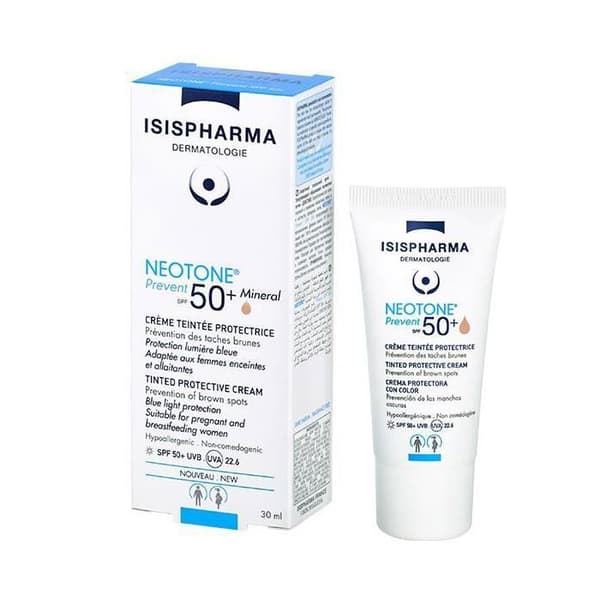 Mineral Tinted Cream SPF50+ - ISISPHARMA - Neotone Prevent - Hypoallergenisk - 30ml