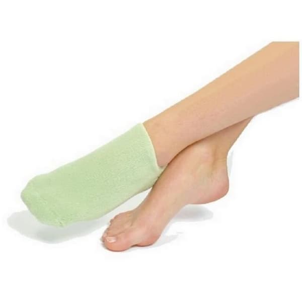SUN&amp;SIA - Gröna fuktgivande spastrumpor - Halkfria sulor - Återanvändbara och One Size - L 21 x B 9,5 cm
