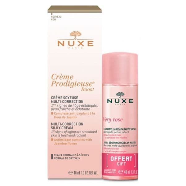 Nuxe Crème Prodigieuse Boost Silky Multi-Correction Cream 40ml + Very Rose Micellar Water 40ml Gratis