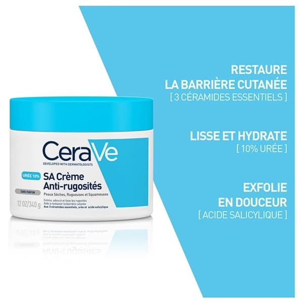 Cream - Cerave - SA Anti-Roughness - 340g - Hypoallergen - För torr hud