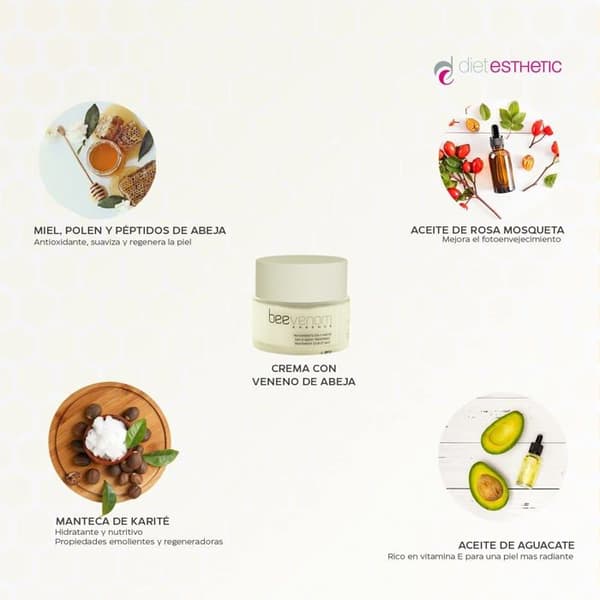 Anti-aging behandling - Diet estetisk anti-rynk behandling - 34706 - Bee Venom Essence Moisturizing Cream 50 ml