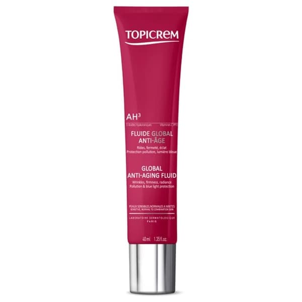 Anti-aging vård - TOPICREM - AH3 Global Fluid - 40ml - Flytande textur - Utan parabener