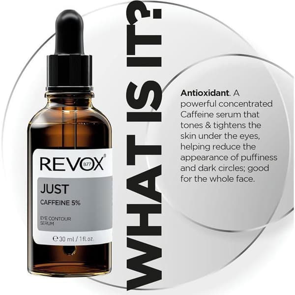 Ögonserum - Revox - Koffeinhydrogel 5% - 30ml - Minskar påsar och mörka ringar - Utan parfym