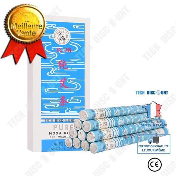 TD® 10 förpackningar med rena moxa-pinnar rena handgjorda moxa-pinnar moxibustion-stickor bärbara hushållsabsintstavar