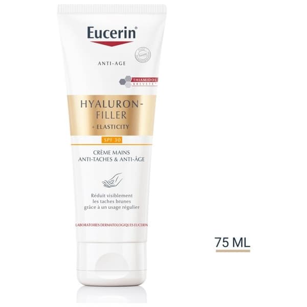 Crème Mains - Eucerin - Hyaluron-Filler + Elasticitet - Anti-fläckar - SPF30 - 75ml