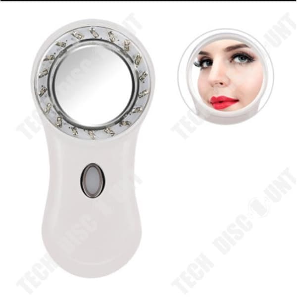 TD® LED jontoforesmaskin, jonlyftterapi ansiktsvård skönhetsmassagemaskin Ta bort ansiktsrynkor vit
