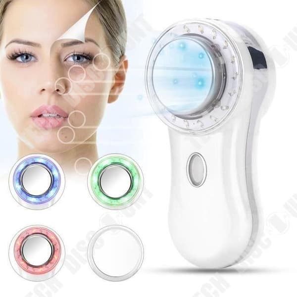 TD® LED jontoforesmaskin, jonlyftterapi ansiktsvård skönhetsmassagemaskin Ta bort ansiktsrynkor vit