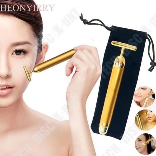 TD® Claire Gold Massage Device - Ansiktsbantning 24K guld Skönhetsrulle Massager Stick Lifting Uppstramande hud Anti-rynk