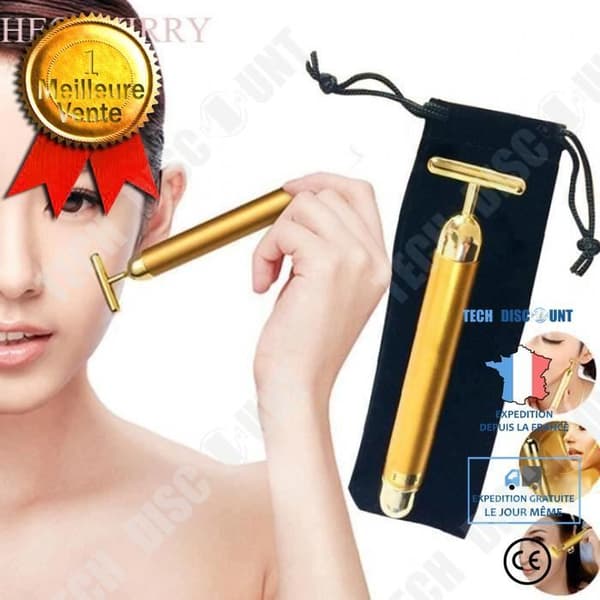 TD® Claire Gold Massage Device - Ansiktsbantning 24K guld Skönhetsrulle Massager Stick Lifting Uppstramande hud Anti-rynk