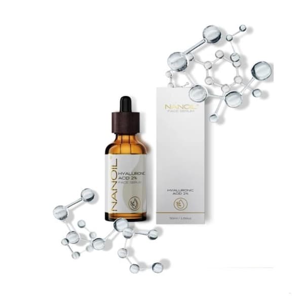 Ansiktsserum med hyaluronsyra Nanoil Hyaluronic Face Serum 50ml - Upplysande, utjämnande och ultrafuktande