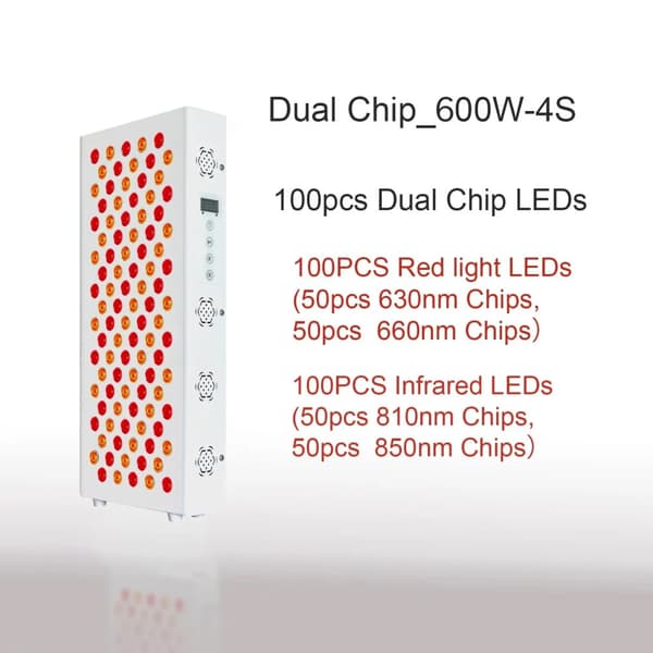LED Punavaloterapia Paneeli, 400W Teho, Koko Kehon Hoito,600W-4S