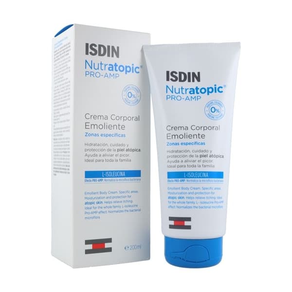 Emollientkräm - ISDIN - Nutratopic Pro-Amp - 200 ml - Hypoallergen - Barn