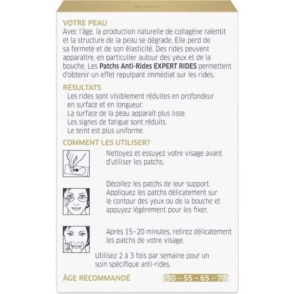 DIADERMINE Anti-Wrinkle Face Patches - 3D Wrinkle Expert - 12 plåster
