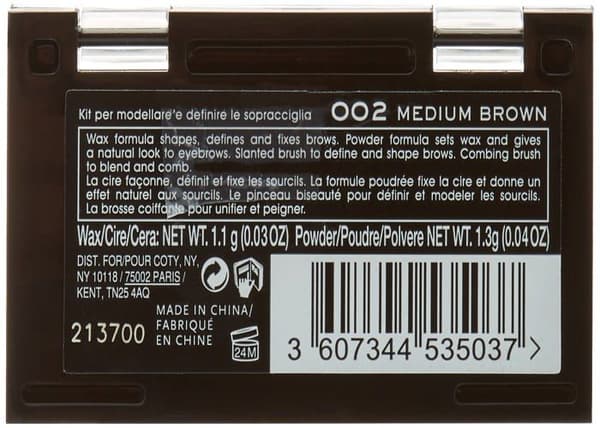 Rimmel - 34666640002 - Brow This Way Kit för att Omforma Brynen Mörkbrun, Puder 0,04 Ounce, Vax 0,03 Ounce