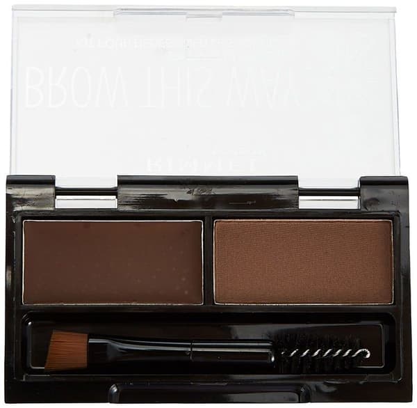 Rimmel - 34666640002 - Brow This Way Kit för att Omforma Brynen Mörkbrun, Puder 0,04 Ounce, Vax 0,03 Ounce