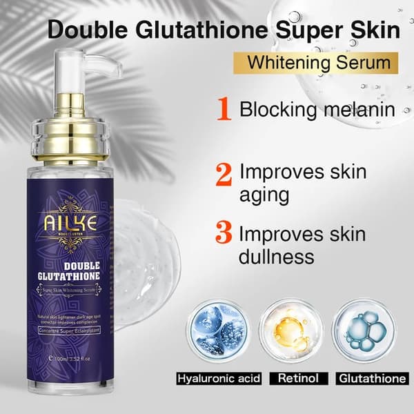Glutathione Hudpleje Kit, Fjernelse af Mørke Pletter, Opstrammende Sæbe, Serum