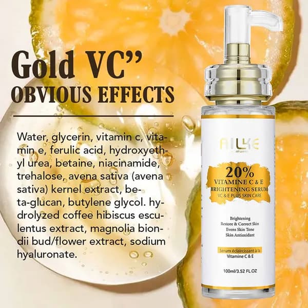 Vitamin C Body Lotion, Anti-Rynke, Hudstrammende, Serum