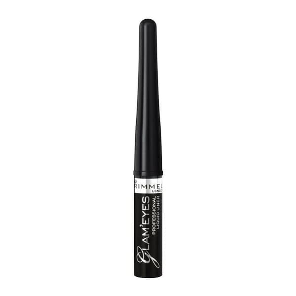 Konturpenna för ögon Rimmel - 34003656001 - Glam'Eyes - Flytande eyeliner - Black Glamour (Svart) - 3 -5 ml