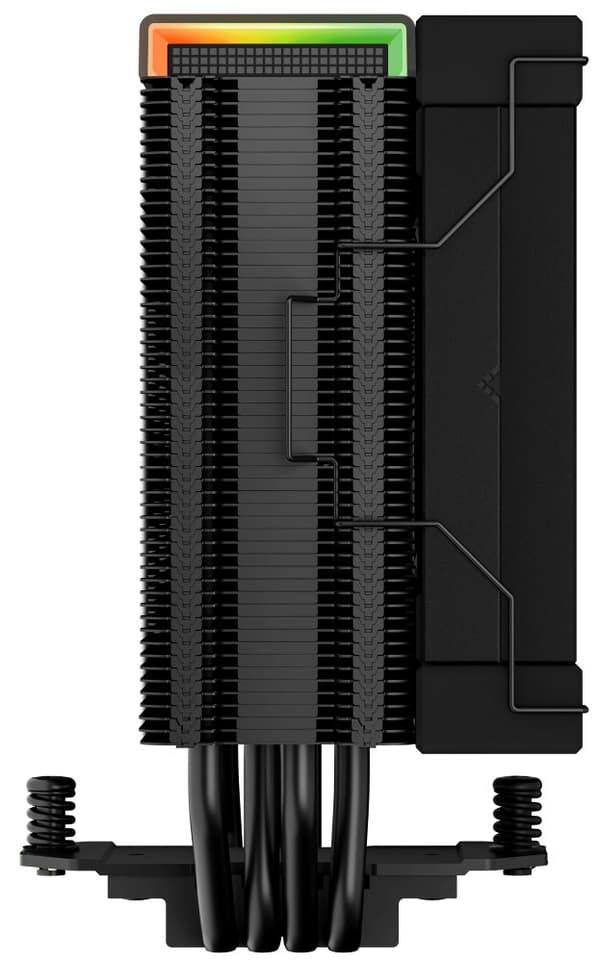 DeepCool AK400 Digital, CPU Air Cooler, 1x120mm FK120 PWM Fan, Digital Display, ARGB, TDP 220W, 4 Heatpipes, Black, LGA1700/1200/115x, AMD AM5/AM4, 12