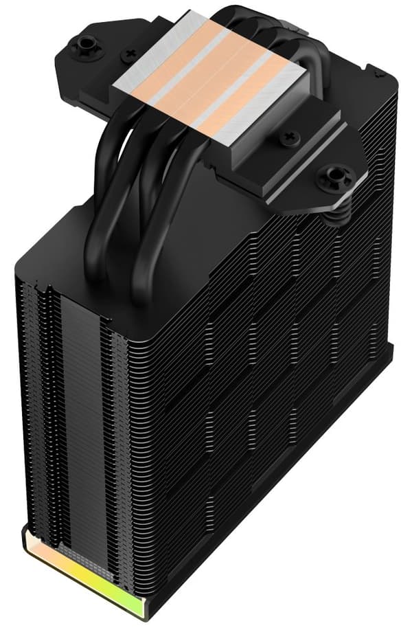 DeepCool AK400 Digital, CPU Air Cooler, 1x120mm FK120 PWM Fan, Digital Display, ARGB, TDP 220W, 4 Heatpipes, Black, LGA1700/1200/115x, AMD AM5/AM4, 12