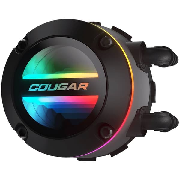COUGAR Poseidon GT 360 AIO, 3x Cougar MHP 120mm 2000rpm PWM Fans, ARGB Lighting with Infinity Mirror, Rotatable Pump Head, ZrO₂ Pump Bearing, Intel LG