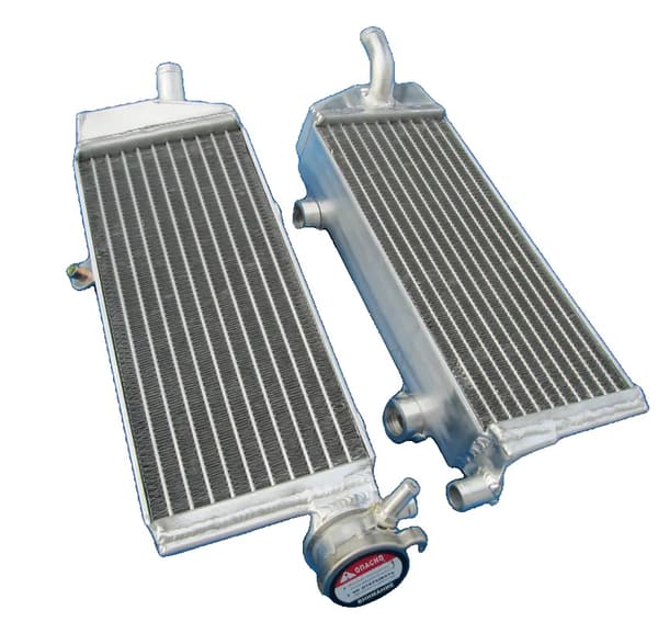Aluminiumkylare för KTM 250/450/505 SX-F/SXF, Förbättrad kylprestanda, Kraftig konstruktion, Perfekt passform