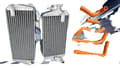 Miniatyrbild 1 av 2: Aluminiumkylare + Slang, Motorkylningseffektivitet, Perfekt passform för KX250 och RMZ450,Orange