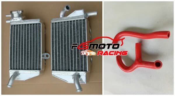 FÖR KTM 65SX Aluminiumkylare, Lättviktsaluminium, Kompatibla Silikon-slangar,Röd