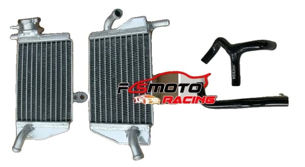 FOR KTM 65SX Aluminium Radiator, Letvægts Aluminium, Kompatible Silikoneslanger,sort