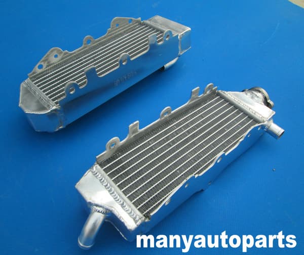 Aluminiumkylare för Suzuki RM250, kraftig konstruktion, 40% ökad kylning, helt polerad yta