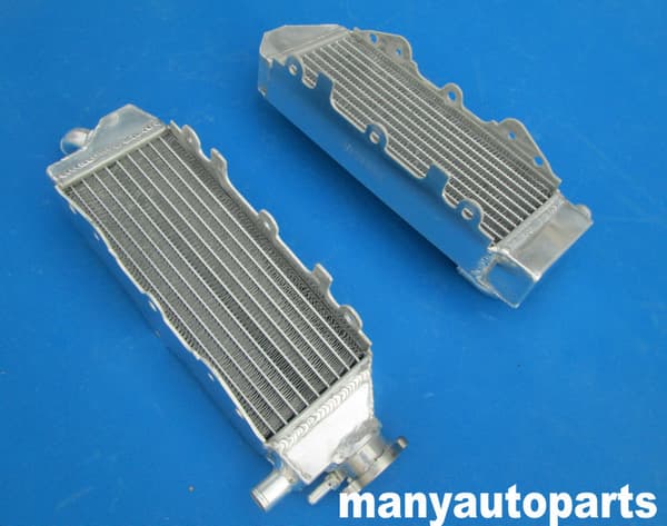 Aluminiumkylare för Suzuki RM250, kraftig konstruktion, 40% ökad kylning, helt polerad yta