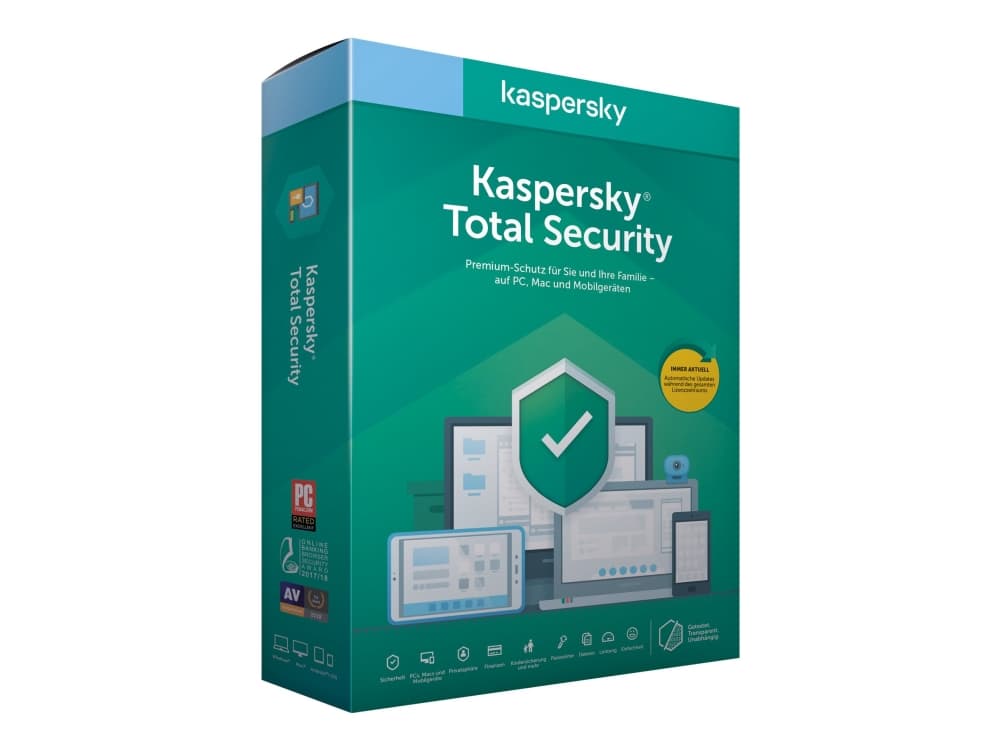 Kaspersky Total Security - Abonnementsoppgraderingslisens (1 år) - 1 enhet, 1 brukerkonto - Win, Mac, Android, iOS - Tysk