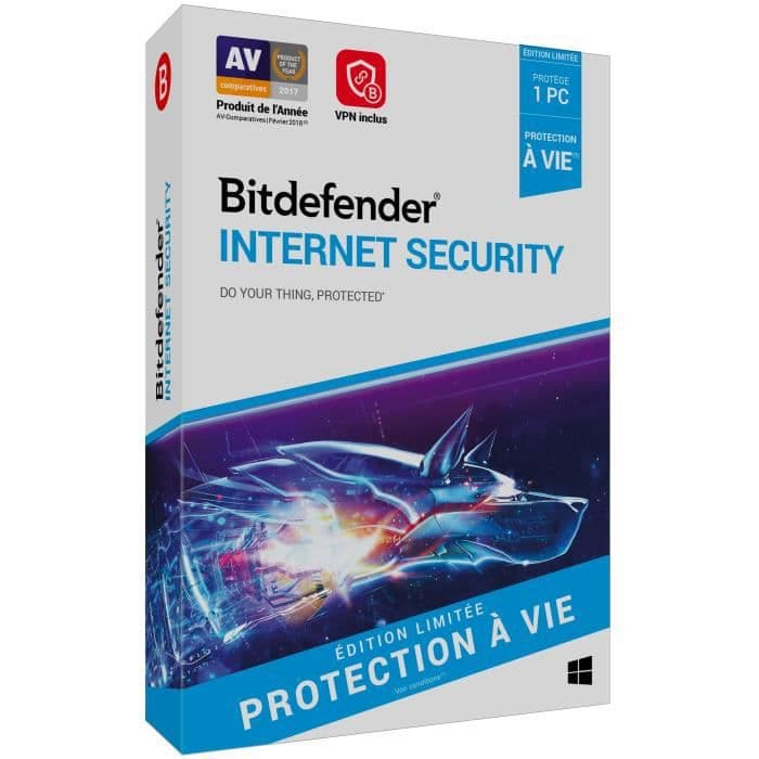 Bitdefender Internet Security - elinikäinen - 1 tietokone