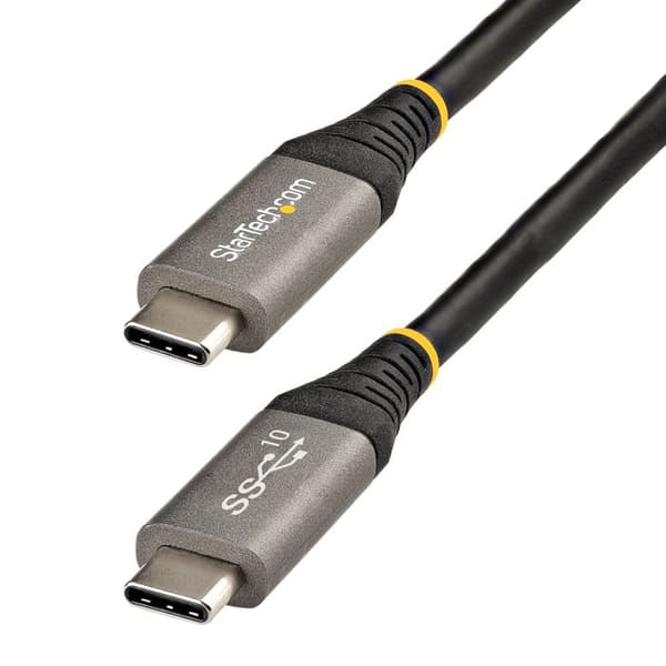 StarTech USB C-kabel 10 Gbps 50 cm - USB-om certifierad - USB 3.1/3.2 Gen 1 Type-C-kabel - 100W (5A) Strömförsörjning, DP