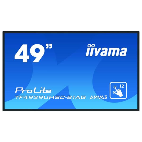 iiyama 49 PCAP Antireflex Bezel Fri 15-punktstryckskärm, 3840x2160 (4K), IPS-panel, 24/7 drift ProLite, 124.5