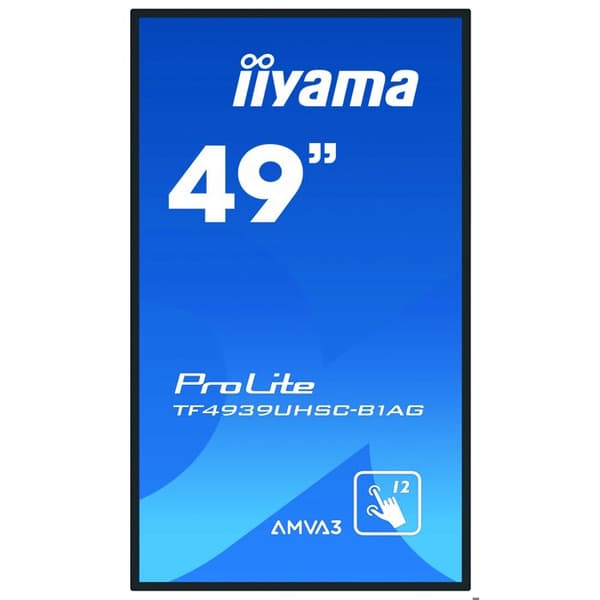 iiyama 49 PCAP Antireflex Bezel Fri 15-punktstryckskärm, 3840x2160 (4K), IPS-panel, 24/7 drift ProLite, 124.5