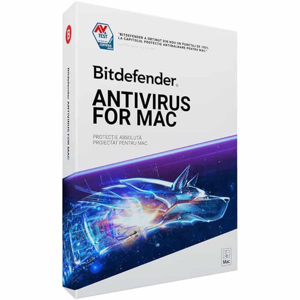 LICENTA Bitdefender Mac Antivirus, 3 utilizatori, 1 an pt. PC, retail "AV04ZZCSN1203BEN"- valabile doar pe teritoriul Romaniei