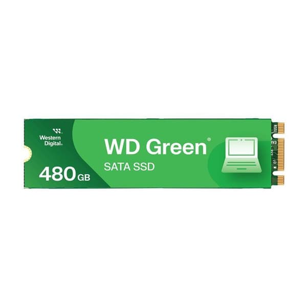 SSD - WESTERN DIGITAL - Grön - 480 GB - M.2 2280 - SATA 6Gb/s - Svart