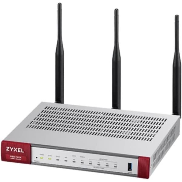 UTM-brandvägg - ZYXEL - ZyWALL USG Flex 100AX - 1 år UTM-säkerhetspaket - 900 Mbps - Multi-WAN