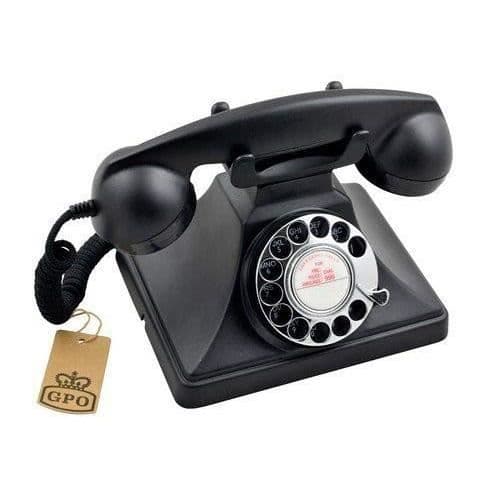 GPO 200 Classic Rotary Dial Telefon Svart - 45097 Svart