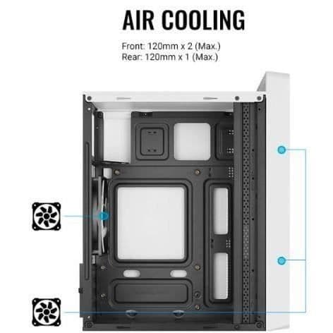 AeroCool PC-fodral CS-109 RGB USB 3.0 Mini Tower vit - 4711099472383