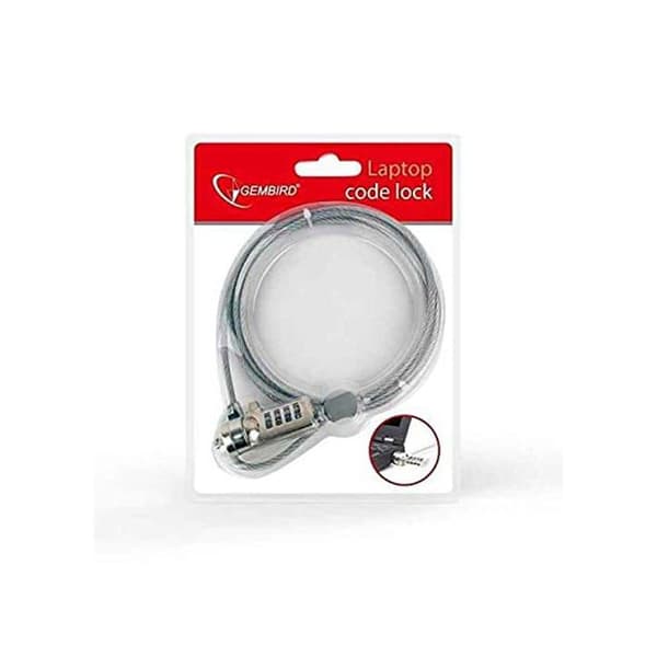Kabel för låsning av notebook - Gembird - LK-CL-01 - 1.8 m - Grå