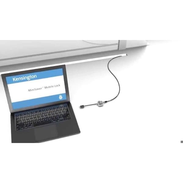 Keyed Laptop Lock - Kensington - NanoSaver - Ultra-Slim - Säkerhetskabel - Svart