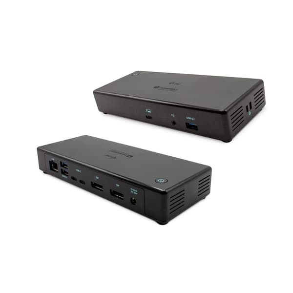 Thunderbolt 3-docka - I-Tec - 2X 4K/1X 8K - 2X USB-C - 2X DisplayPort - 2X USB 3.0