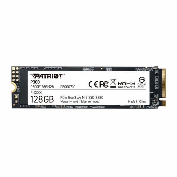 M.2 SSD - Patriot Memory - P300 - 128GB - PCIe Gen 3 x4 - NVMe 1.3
