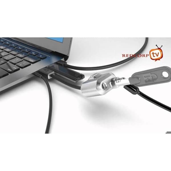 Keyed Laptop Lock - Kensington - NanoSaver - Ultra-Slim - Säkerhetskabel - Svart